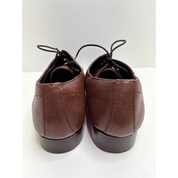 BP Dress Shoes Mens Size 9 Brown Leather Derby Textured Plain Toe Shoe NEW - Picture 5 of 11